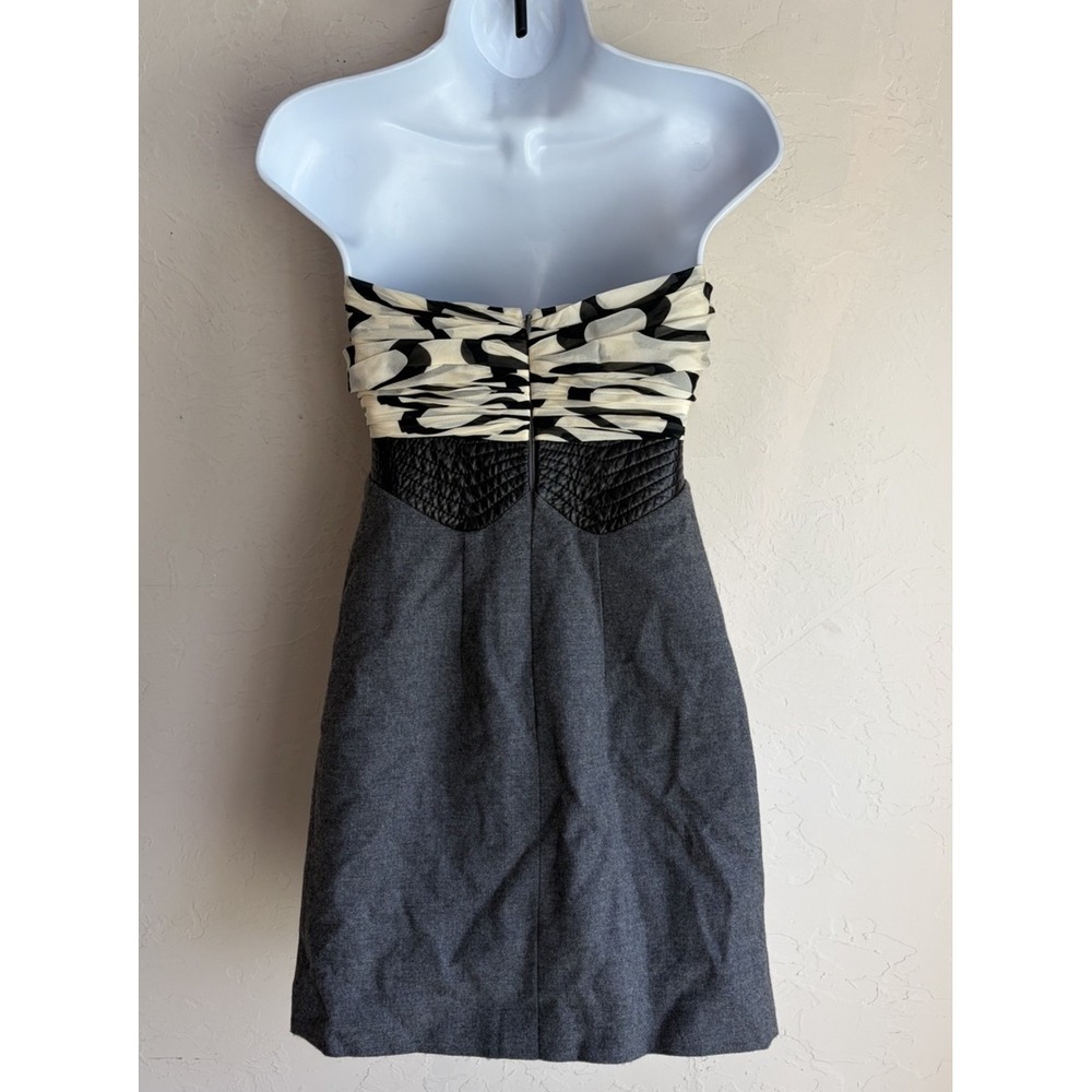 Vintage Y2K Emilio Pucci Silk Leather Wool Strapless Mini Dress NWT IT 38 US XS - Picture 3 of 14
